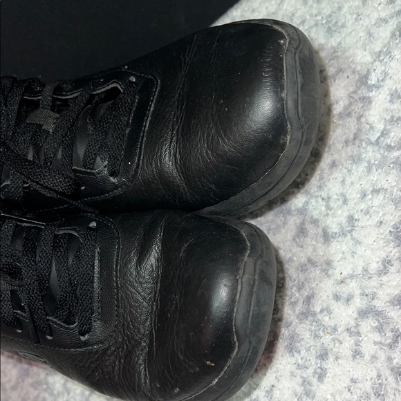 Skechers 10801EC Black Leather Slip Resistant Work Sneaker Shoes Women's 7.5 - Picture 5 of 5